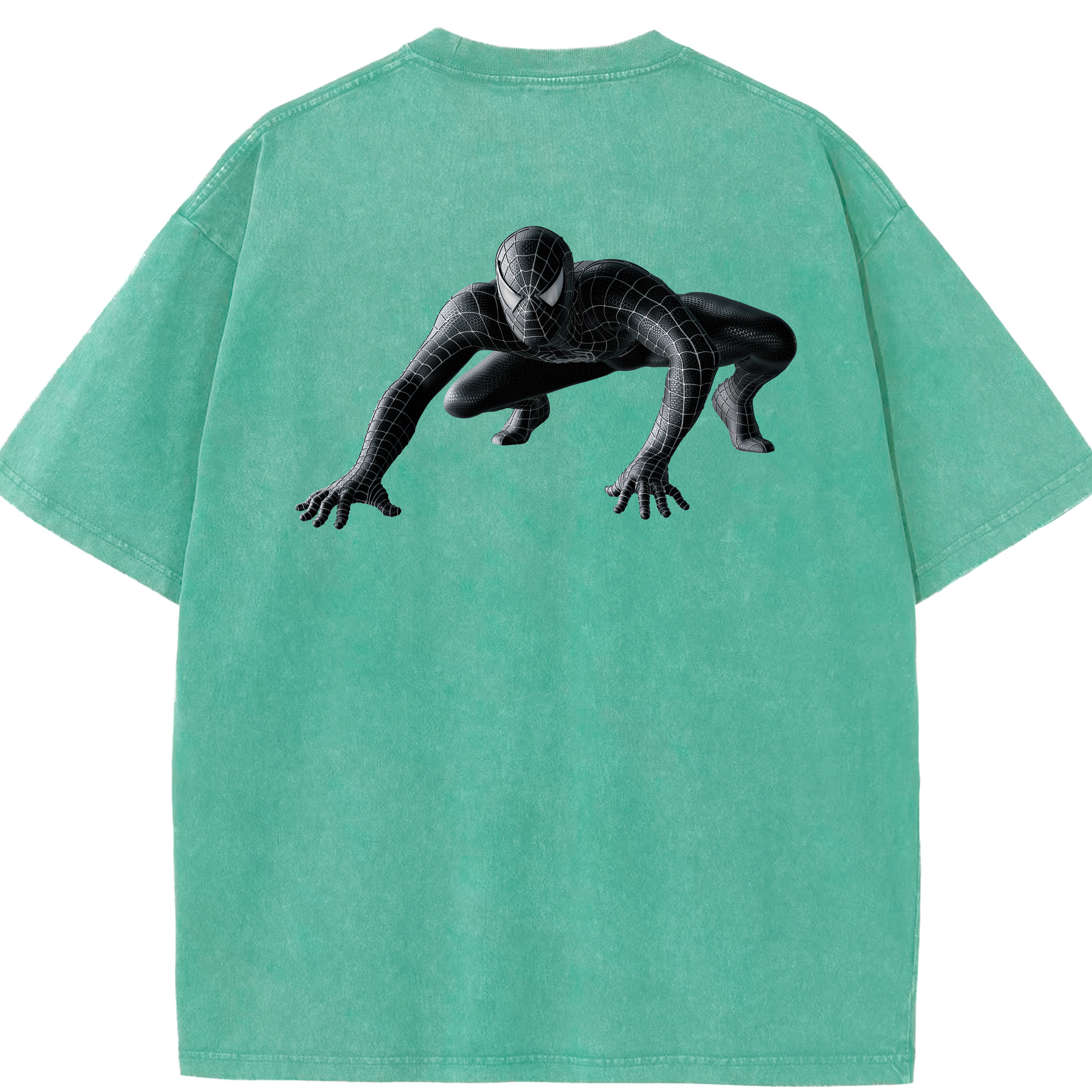 （画像用） Spider Man スパイダーマン 綿100% ヴィンテージ風 半袖Tシャツ（背面プリント）